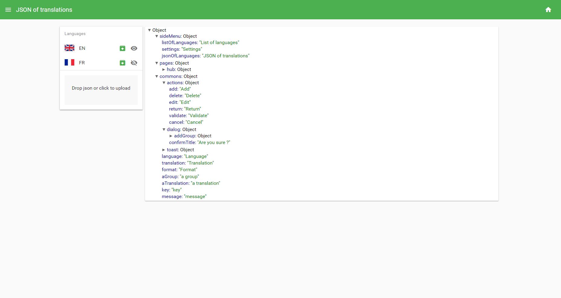 Serina Screenshot View json